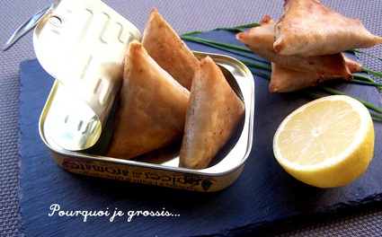 Samoussas aux sardines, saveur coriandre et ciboulette
