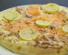 Recette pizza au saumon