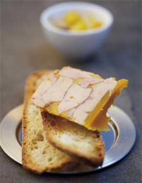 Tartine de foie gras cru et marrons pour 6 personnes