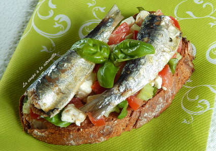 Recette de tartines aux sardines