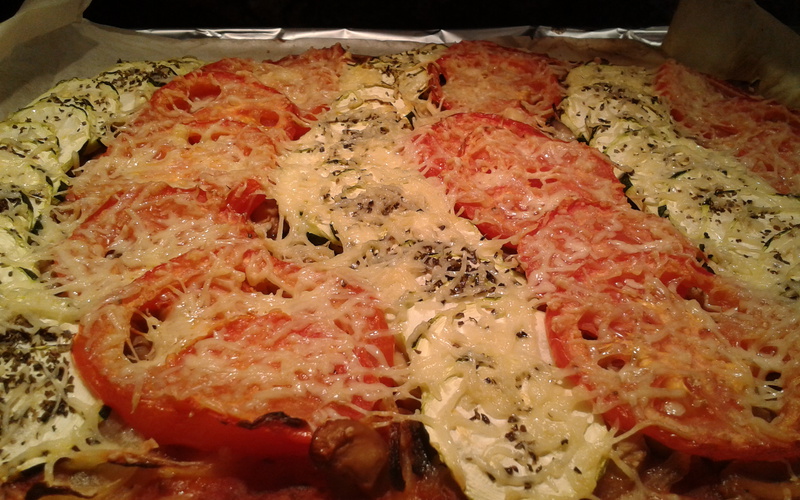 Recette méga pizza tomates et courgette pas chère et facile ...