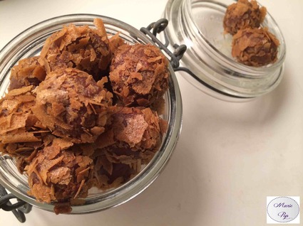 Recette de truffes au praliné croustillantes