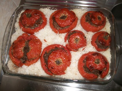 Recette de tomates farcies au bœuf et riz
