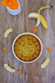 Gâteau renversé banane/noisette (sans gluten ni lactose)
