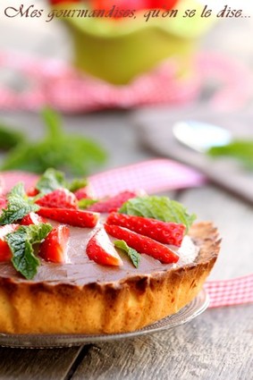 Recette de tarte after eight aux fraises