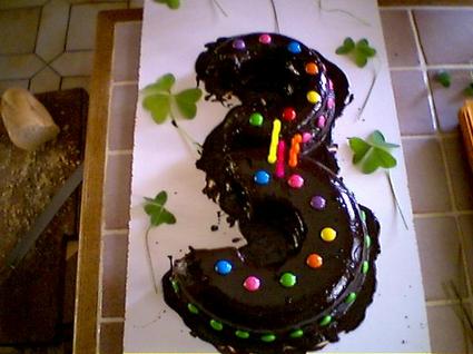 Recette de gâteau d'anniversaire tout chocolat et smarties