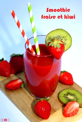 Recette de smoothie fraise / kiwi