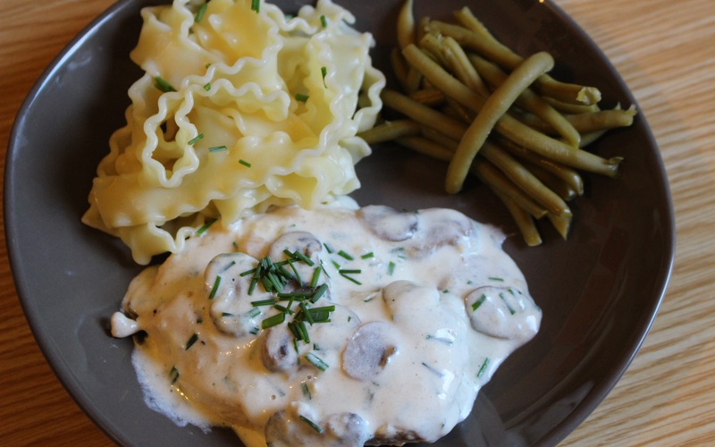 Recette escalope aux champignons et vin blanc économique et ...