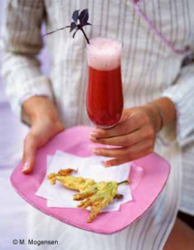 Cocktail rubis et tempura de fleur de courgettes pour 4 personnes ...