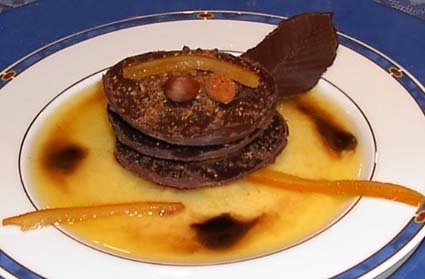 Recette de millefeuille au chocolat noir et coulis d'orange