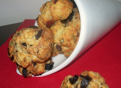 Recette de cookies fromage chorizo et fromage olive