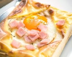 Recette egg boat toast au jambon