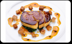 Escalope de foie gras de canard poêlée au coulis de coing pour 4 ...