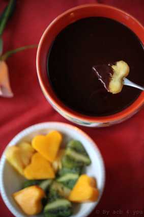 Recette de fondue au chocolat, coco et poivre voatsiperifery