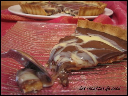 Tarte crousti-fondante au salidou et chocolat marbré