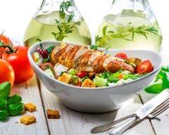 Salade de poitrine de poulet grillé et tomates légère | cuisine az