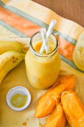 Recette de nectar banane, mangue et orange