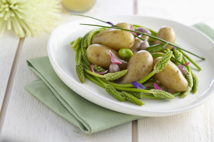 Recette de nid d'asperges et fine de ratte du touquet en salade ...