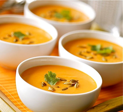 Recette de soupe carottes coco curry coriandre