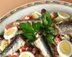 Recette salade de légumes et sardines