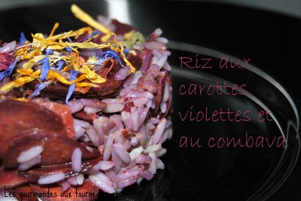 Recette de riz aux carottes violettes et au combava