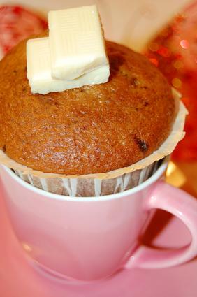 Muffins au café coeur chocolat blanc