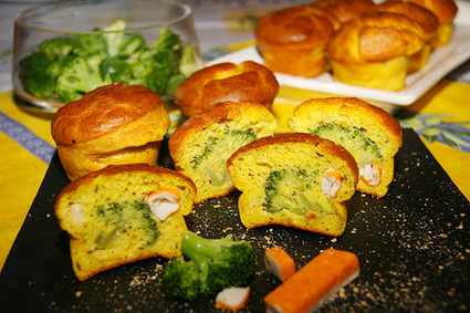 Recette de muffins brocolis et surimi