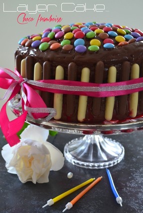 Recette layer cake chocolat framboises (gâteau)