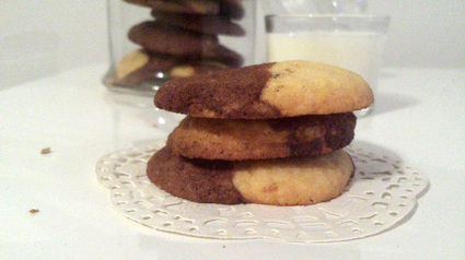 Recette de cookies bicolores vanille et chocolat