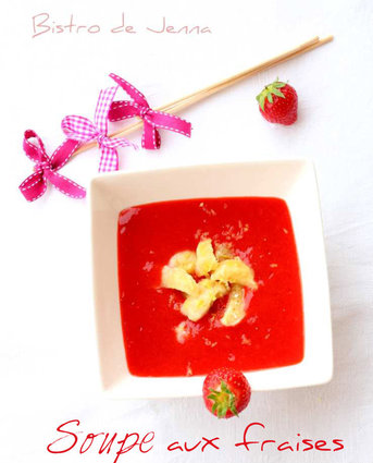 Recette de soupe aux fraises et ses gnocchi maison