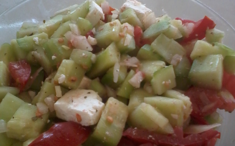 Recette salade grec pas chère et facile > cuisine étudiant