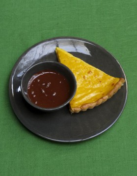 Tarte mangue-coco, coulis chocolat pour 6 personnes