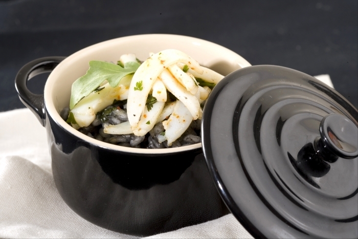 Recette de blanc et noir de risotto aux calamars facile