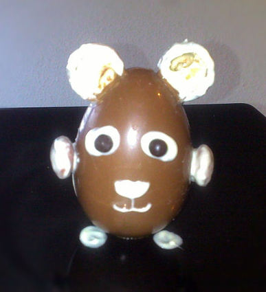 Recette de kinder panda aux oreilles en pièces en chocolat