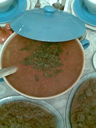 Recette de chorba frik (soupe de blé concassé)