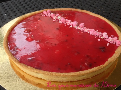 Recette tarte aux pralines roses (tarte dessert)