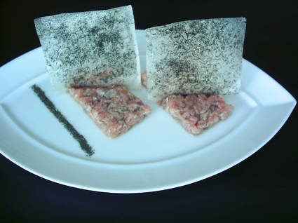 Recette de tartare de saumon croustillant à l'aneth