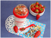 Recette yaourt aux fraises et muesli