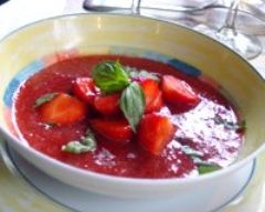 Recette soupe de fraises au basilic