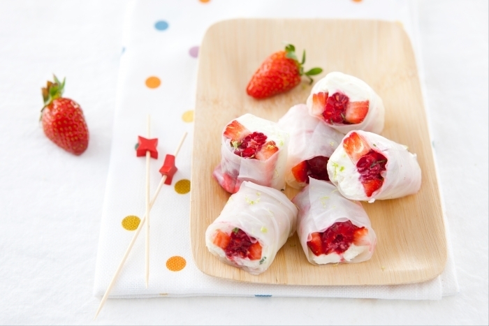 Recette de rouleaux fraîcheur aux fruits rouges et mascarpone ...