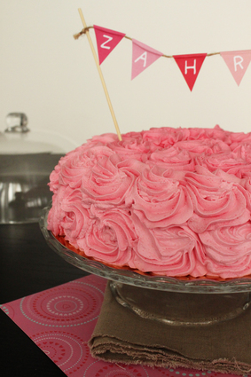 Recette de gâteau damier vanille et chocolat façon rose cake