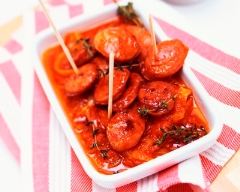 Recette chorizo poêlé, sauce tomates et oignons