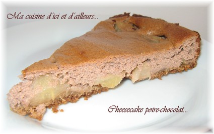 Recette de cheesecake poire-chocolat