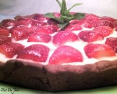 Recette tarte aux fraises chocolatée
