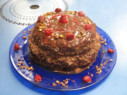 Recette de gâteau génoise chocolat-framboise