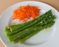 Recette asperges et carottes en vinaigrette