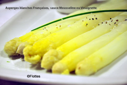 Recette asperges blanches françaises, sauce mousseline ou ...