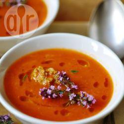 Recette soupe à la tomate, saucisse et serpolet (thym sauvage ...