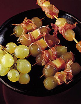 Brochettes aux raisins pour 6 personnes