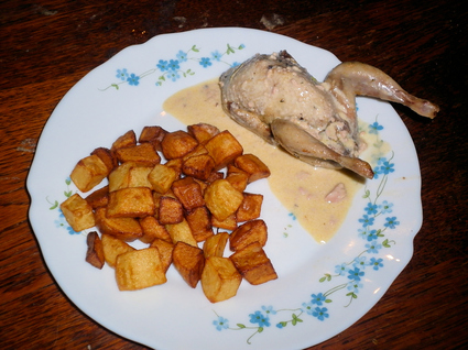 Recette de cailles farcies au foie gras, sauce foie gras